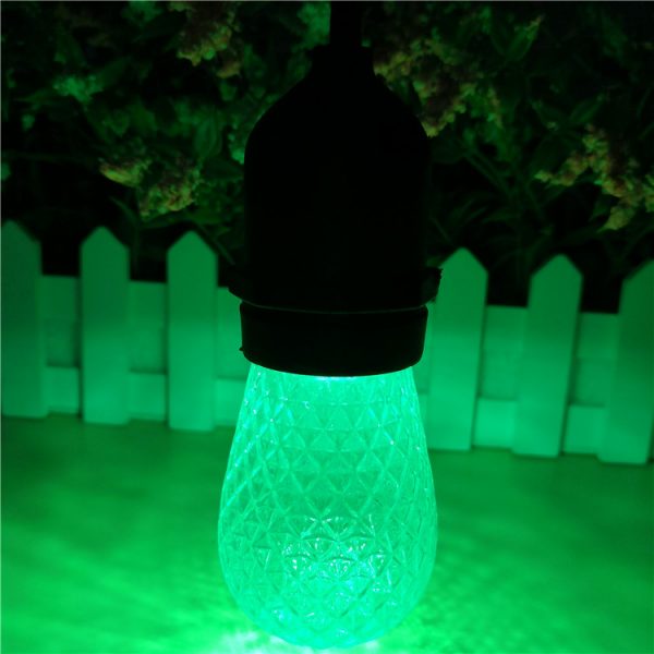 S14 LED Bulb Faceted Green