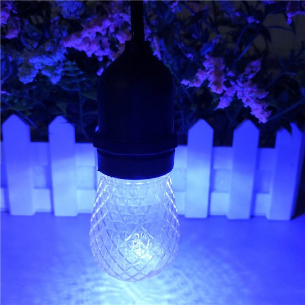 S14 LED Bulb Faceted blue